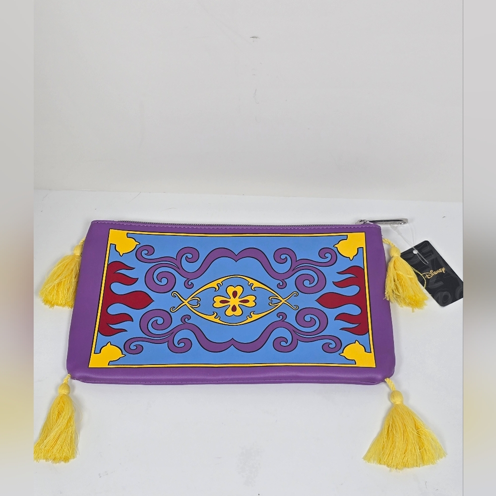 Disney Aladdin Magic Carpet Tassel Clutch Pouch Cosmetic Bag NWT
